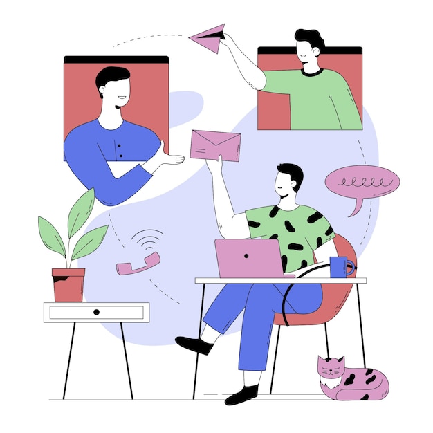 [freepicdownloader.com]-abstract-illustration-person-talking-with-teammates-normal