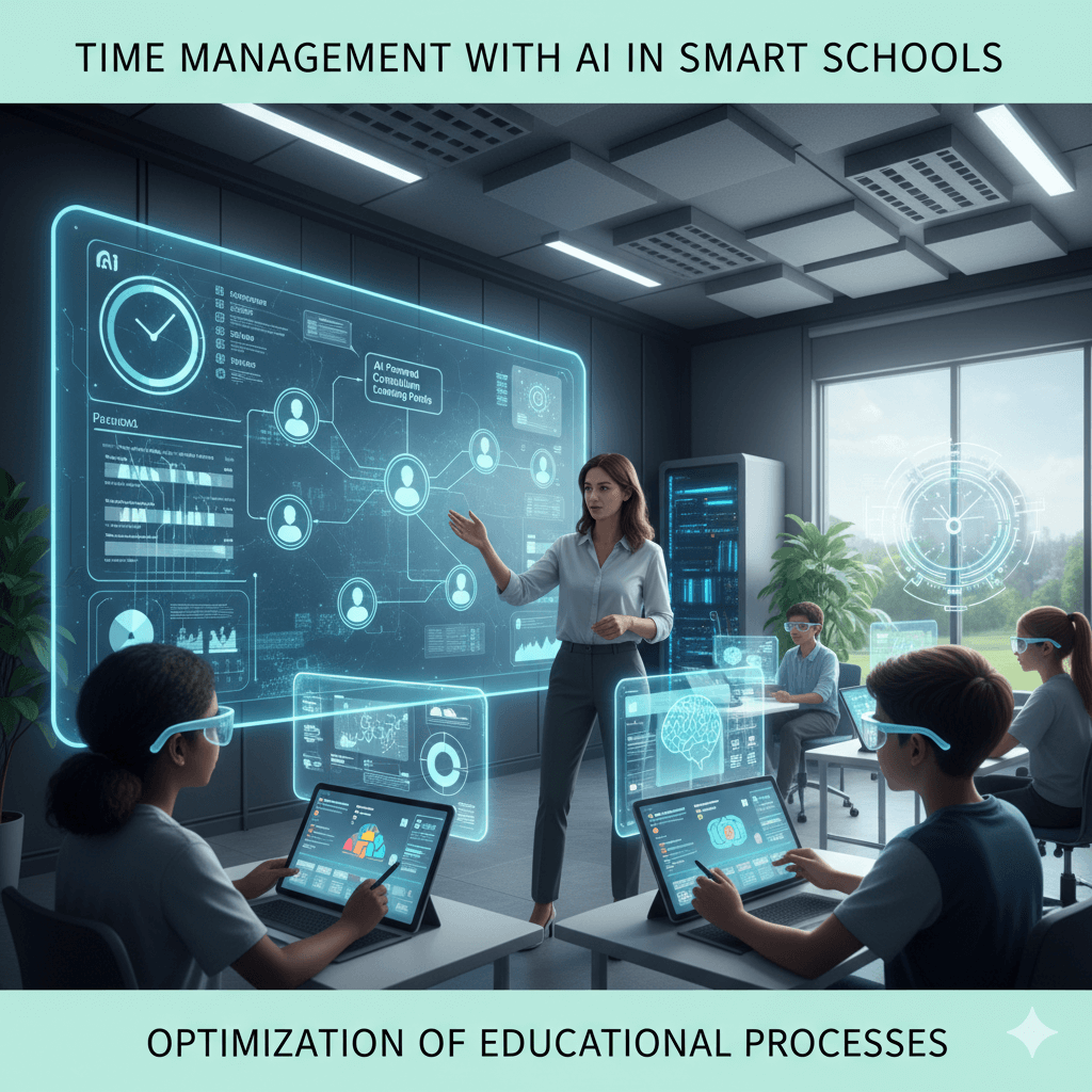 مدیریت زمان با کمک هوش مصنوعی در مدارس هوشمند | بهینه‌سازی فرآیندهای آموزشی